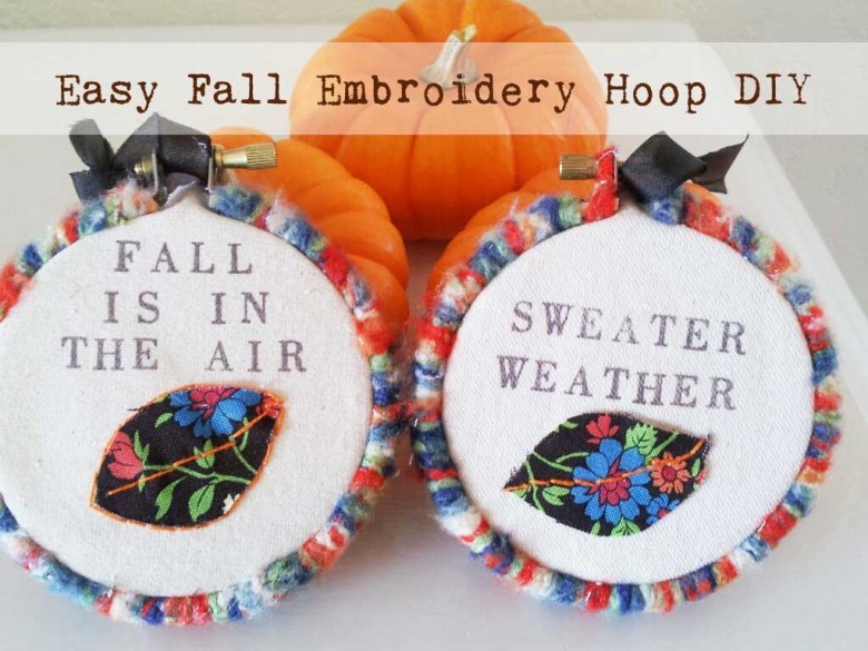 easy fall embroidery hoop art craft DIY 2
