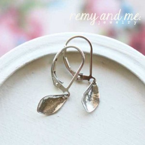 small silver drop earrings leverback lever back remy and me jewelry